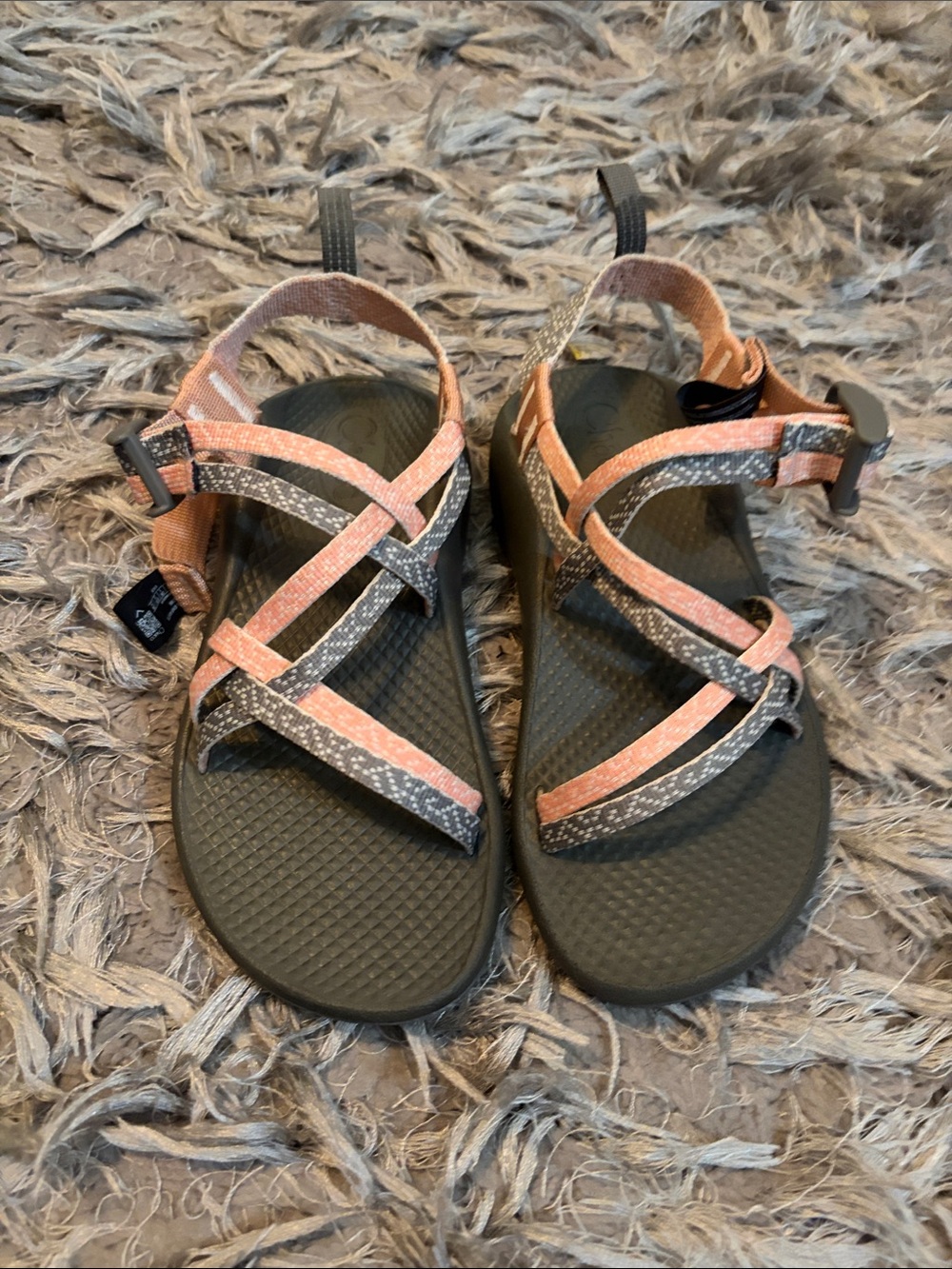 Chaco Kids Outdoor Sandals in Pink and Gray